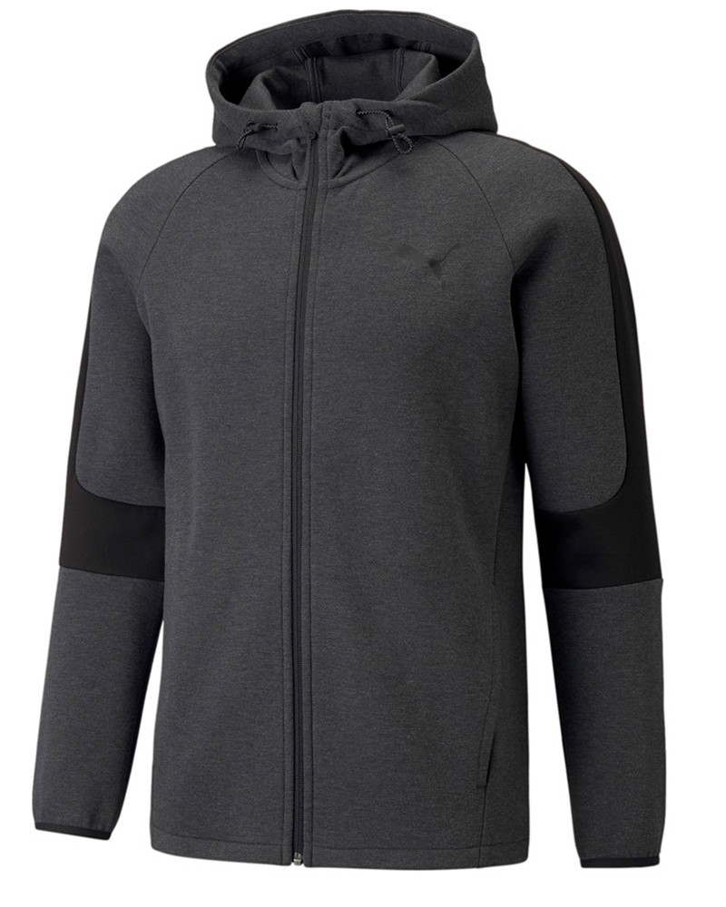 Men's hoodie Puma Evostripe Core Fz Hoodie gray 58581207