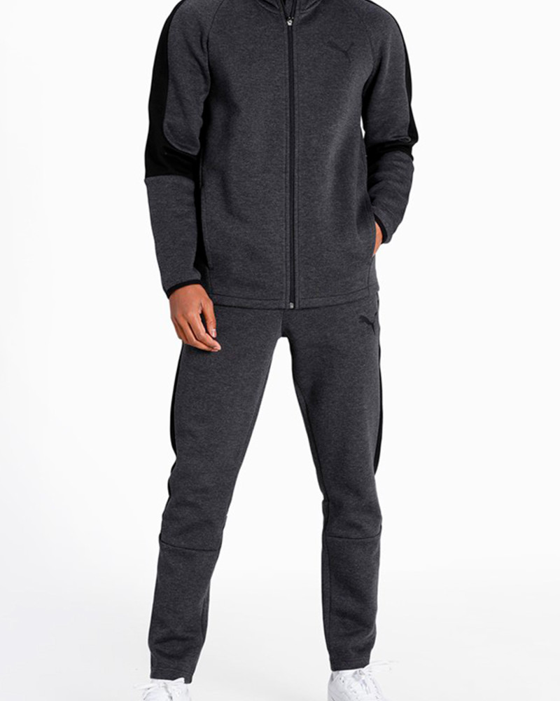 Men's hoodie Puma Evostripe Core Fz Hoodie gray 58581207