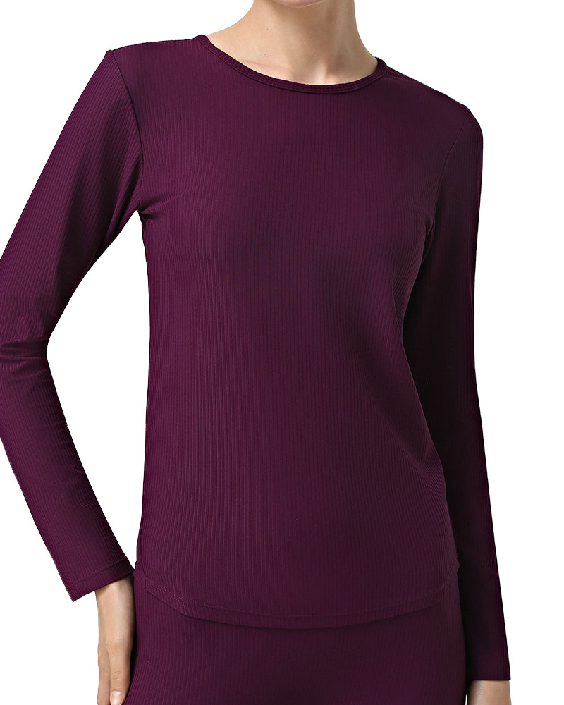 Women's long sleeve t-shirt Evoids Celestra purple 142504-010