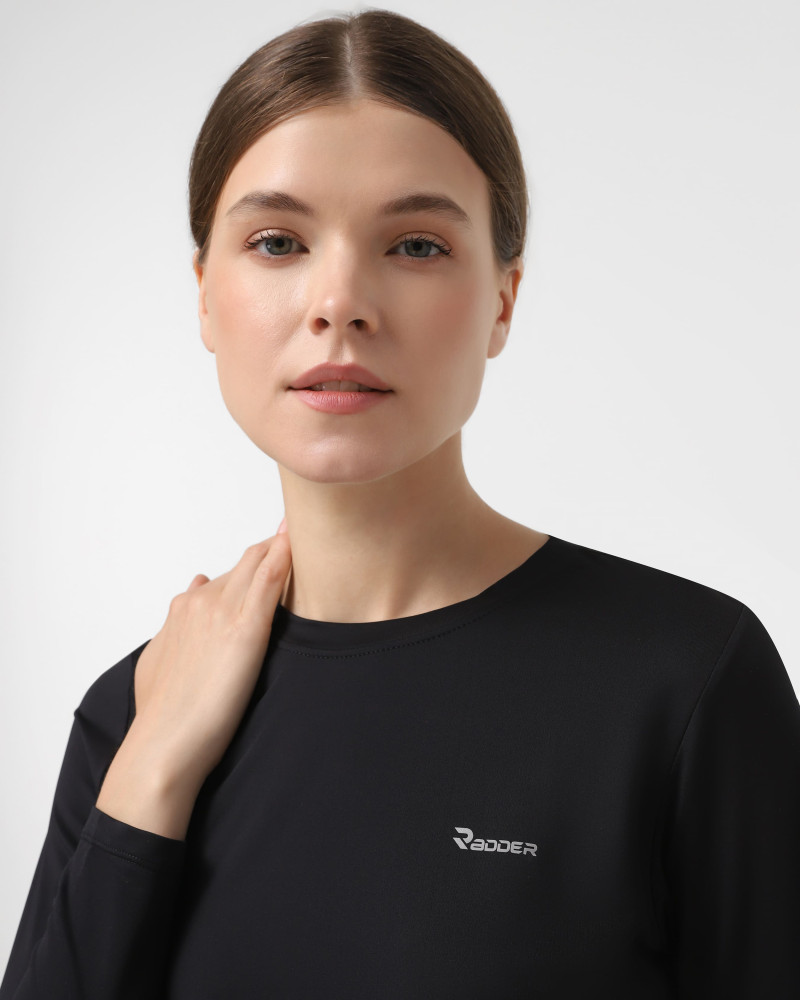 Camiseta de manga larga para mujer Radder Malury negra 152505-010