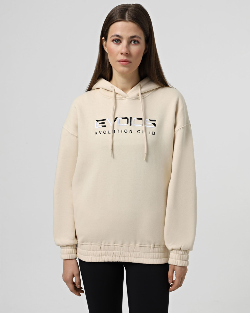 Women's hoodie Evoids Saronsa beige 552510-125