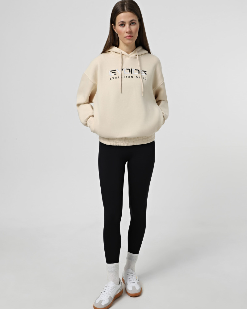 Women's hoodie Evoids Saronsa beige 552510-125