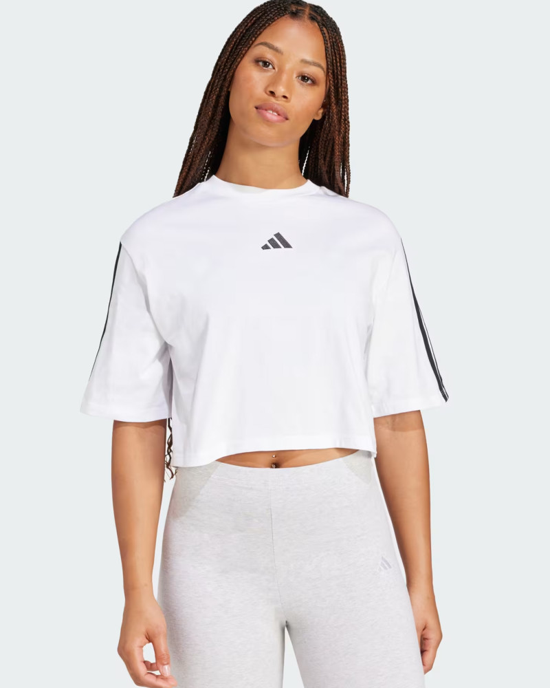 Футболка жіноча Adidas W 3S SJ TLR T біла JD4999