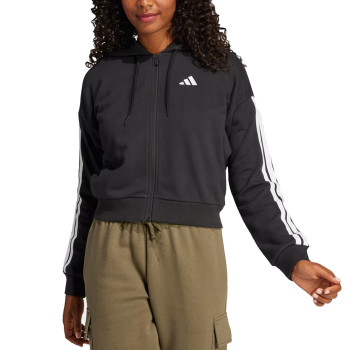 Толстовка жіноча Adidas W 3S FT FZ HD чорна JE0052