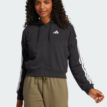 Толстовка жіноча Adidas W 3S FT FZ HD чорна JE0052