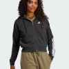 Women's hoodie Adidas W 3S FT FZ HD black JE0052