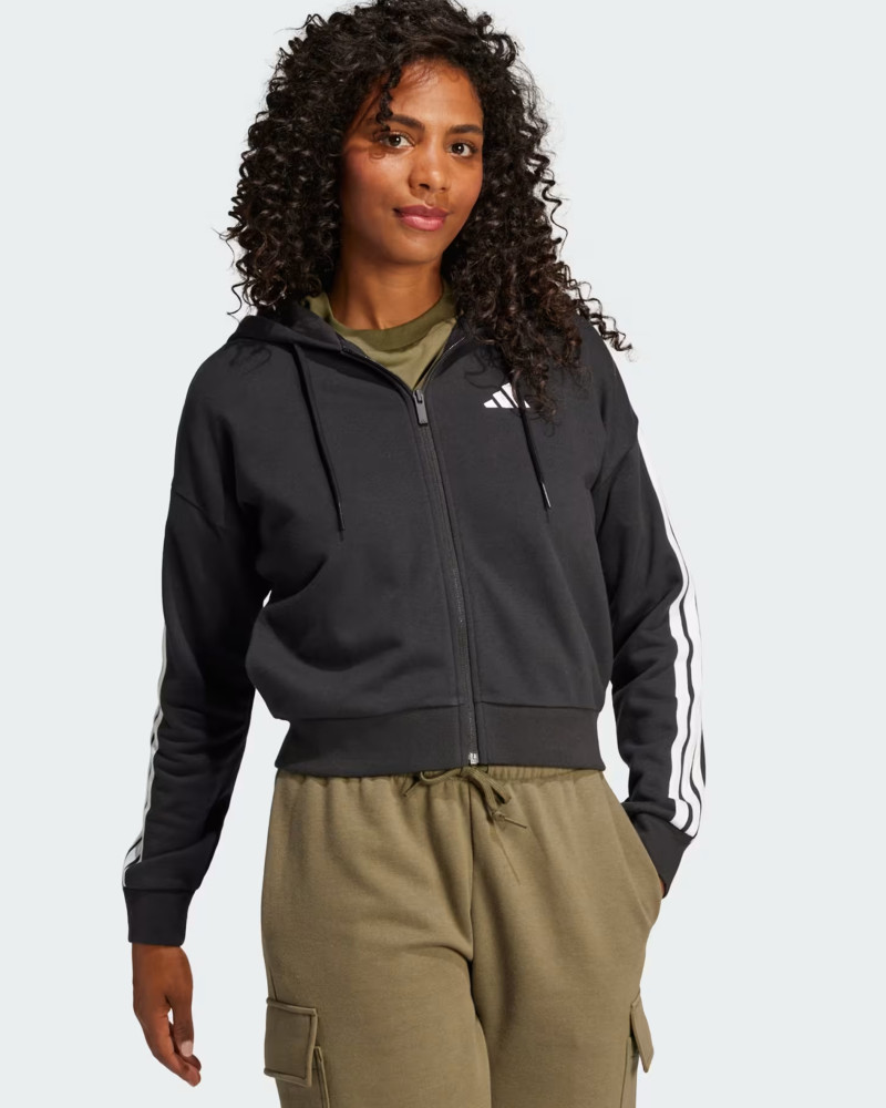 Women's hoodie Adidas W 3S FT FZ HD black JE0052