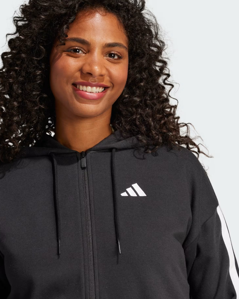 Women's hoodie Adidas W 3S FT FZ HD black JE0052