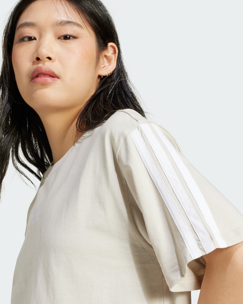 Футболка жіноча Adidas W 3S SJ BF T бежева JE1219