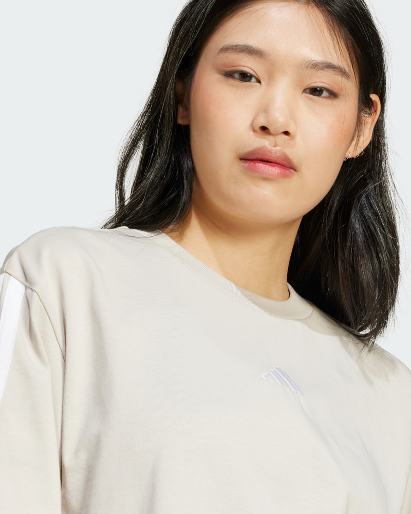 Футболка жіноча Adidas W 3S SJ BF T бежева JE1219