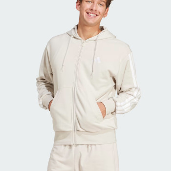 Толстовка чоловіча Adidas M 3S FT FZ HD бежева JE6340