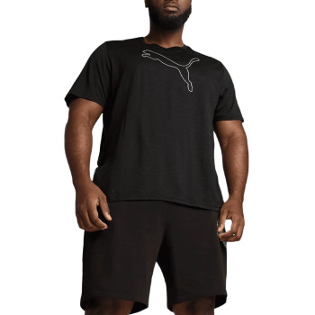 Camiseta de hombre Puma M TAD ESS HEATHER CAT TEE negra 52590701
