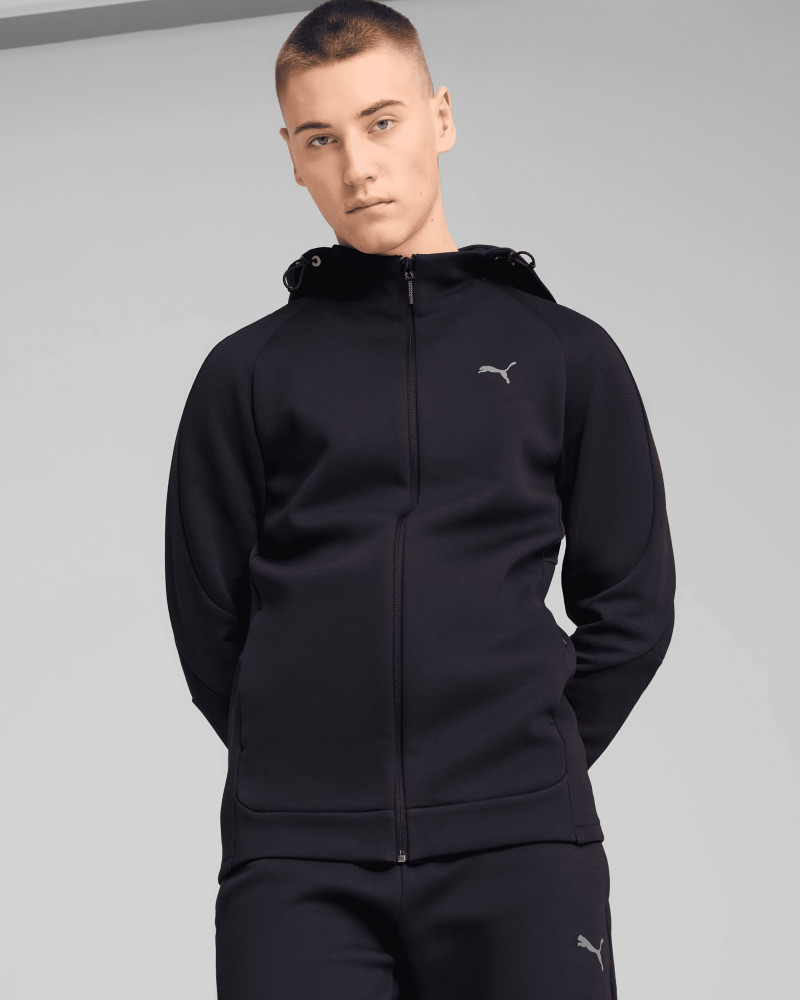 Sudadera de hombre Puma EVOSTRIPE Full-Zip Hoodie azul 68461316