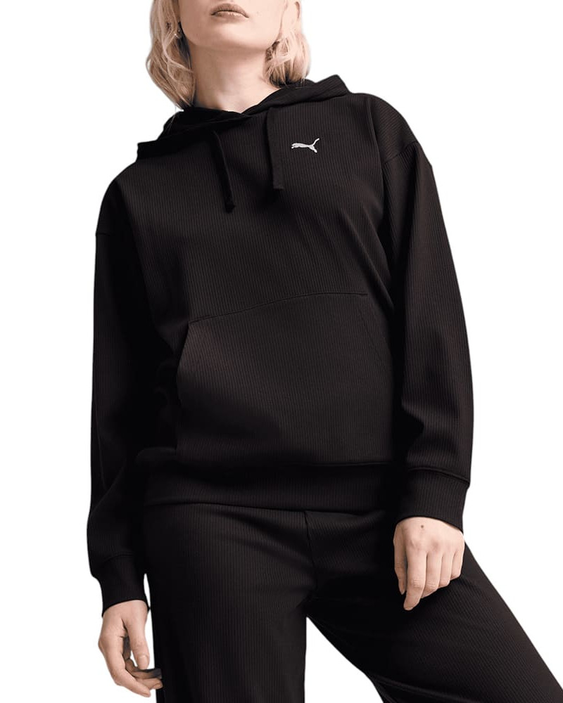 Sudadera de mujer Puma ESS ELEVATED Comfort Hoodie negra 68502301