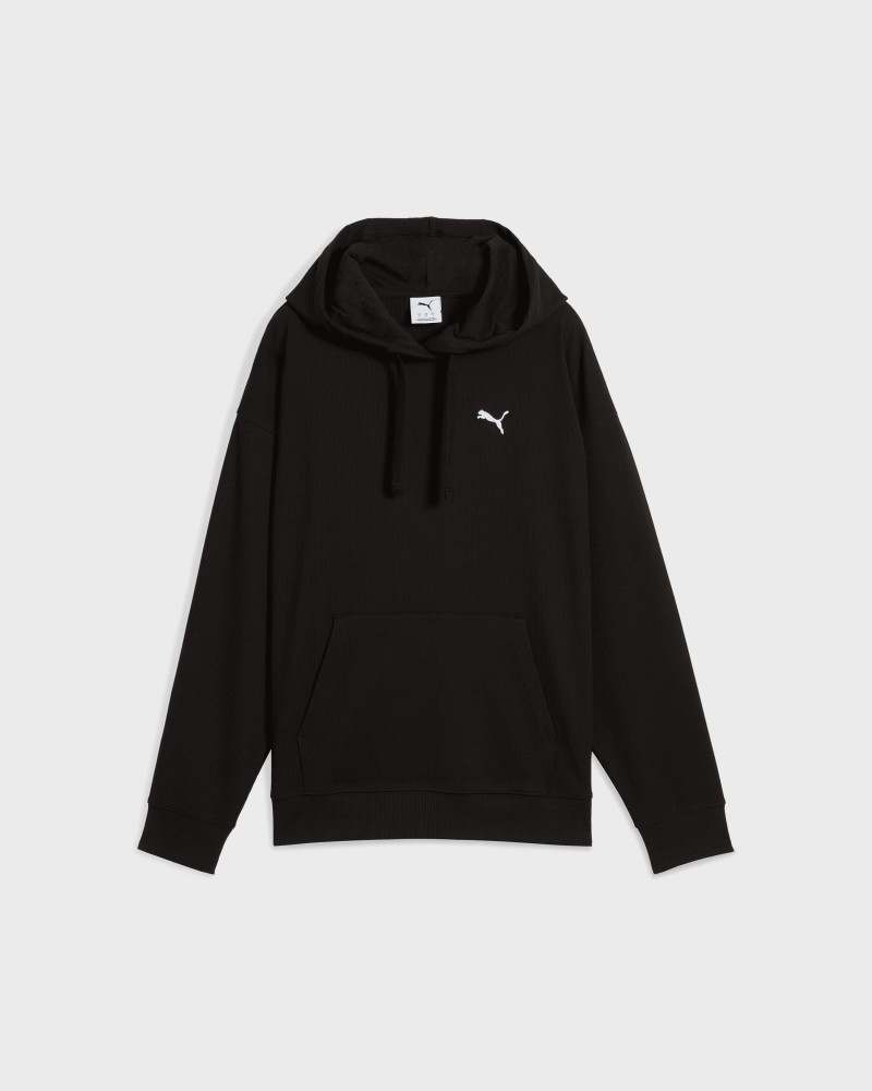 Sudadera de mujer Puma ESS ELEVATED Comfort Hoodie negra 68502301