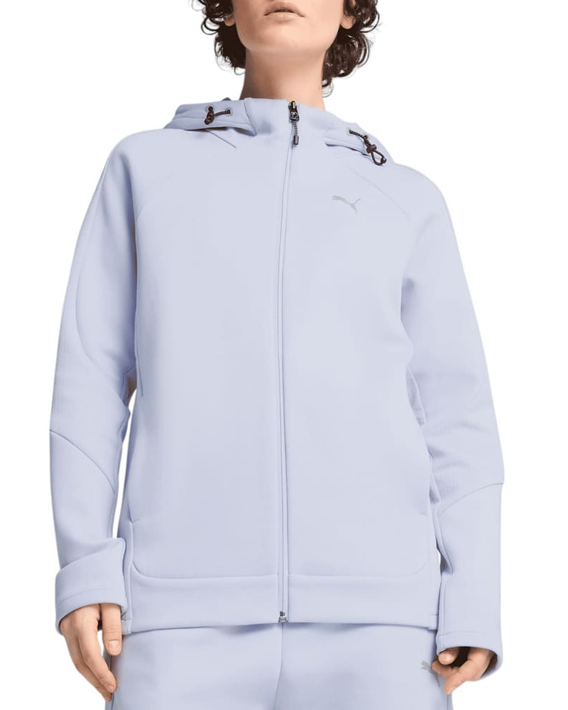 Sudadera de mujer Puma EVOSTRIPE Full-Zip Hoodie azul claro 68505047