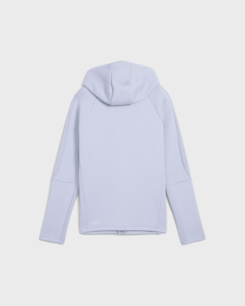 Sudadera de mujer Puma EVOSTRIPE Full-Zip Hoodie azul claro 68505047