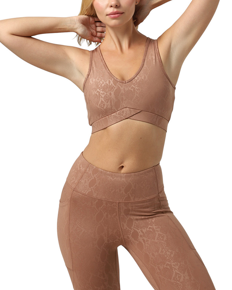 Women's sports bra Evoids Mamba brown 312310-200