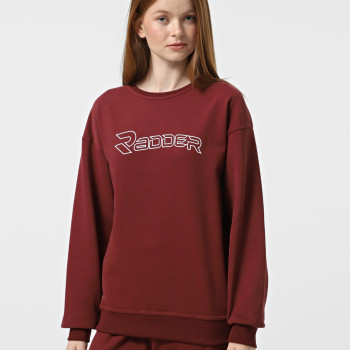 Women's sweatshirt Radder Wren burgundy 442592-670