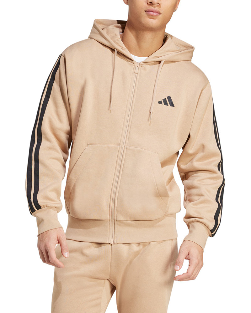 Толстовка чоловіча Adidas M 3S FL FZ HD бежева JX0745