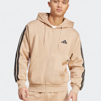 Толстовка чоловіча Adidas M 3S FL FZ HD бежева JX0745