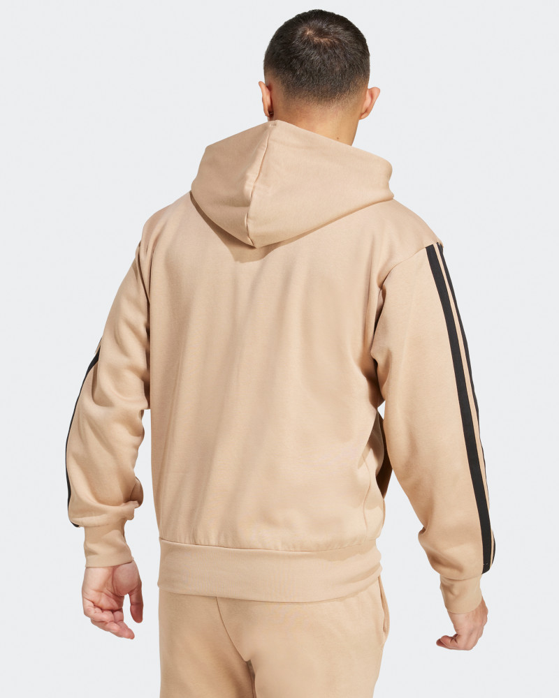 Толстовка чоловіча Adidas M 3S FL FZ HD бежева JX0745
