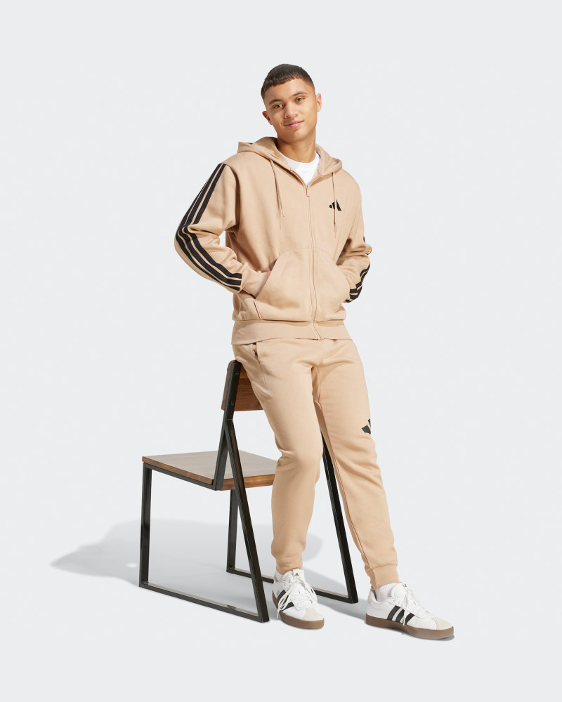 Толстовка чоловіча Adidas M 3S FL FZ HD бежева JX0745