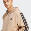 Толстовка чоловіча Adidas M 3S FL FZ HD бежева JX0745