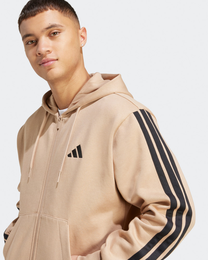 Толстовка чоловіча Adidas M 3S FL FZ HD бежева JX0745