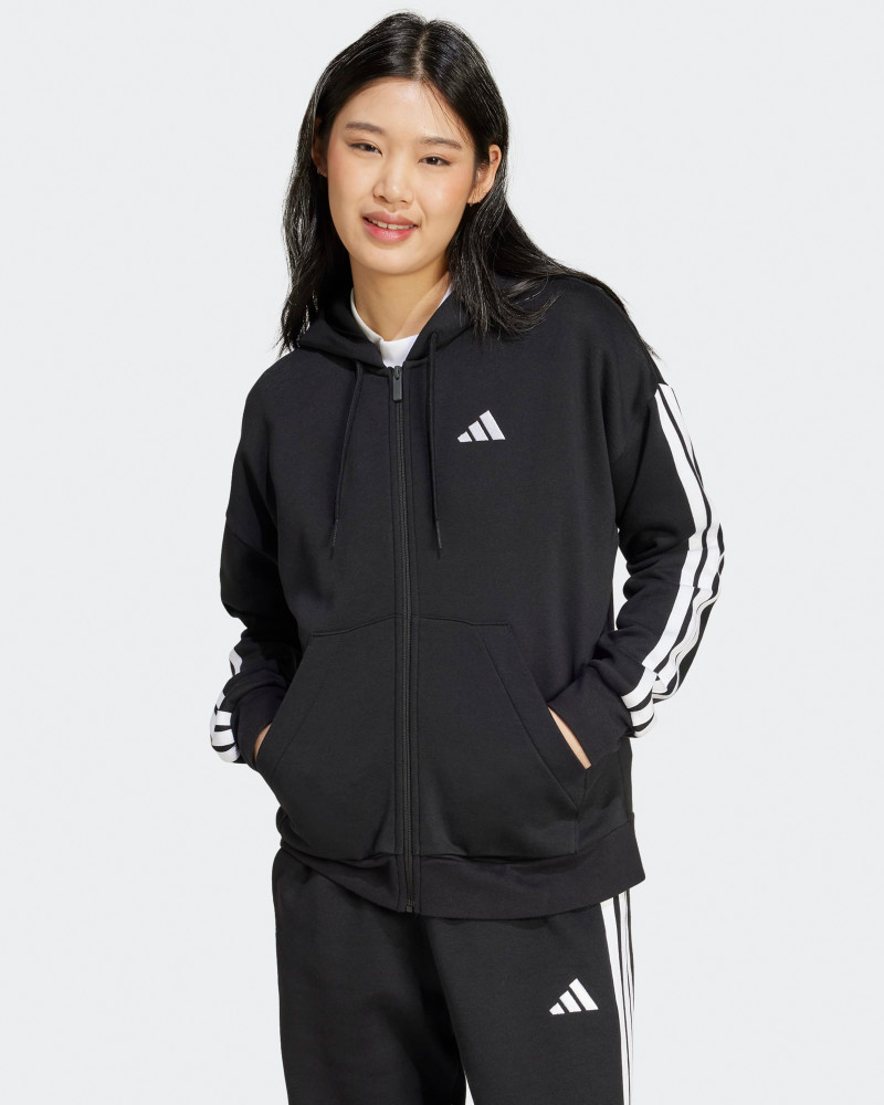 Women's hoodie Adidas W 3S FL FZ HD black JE1283