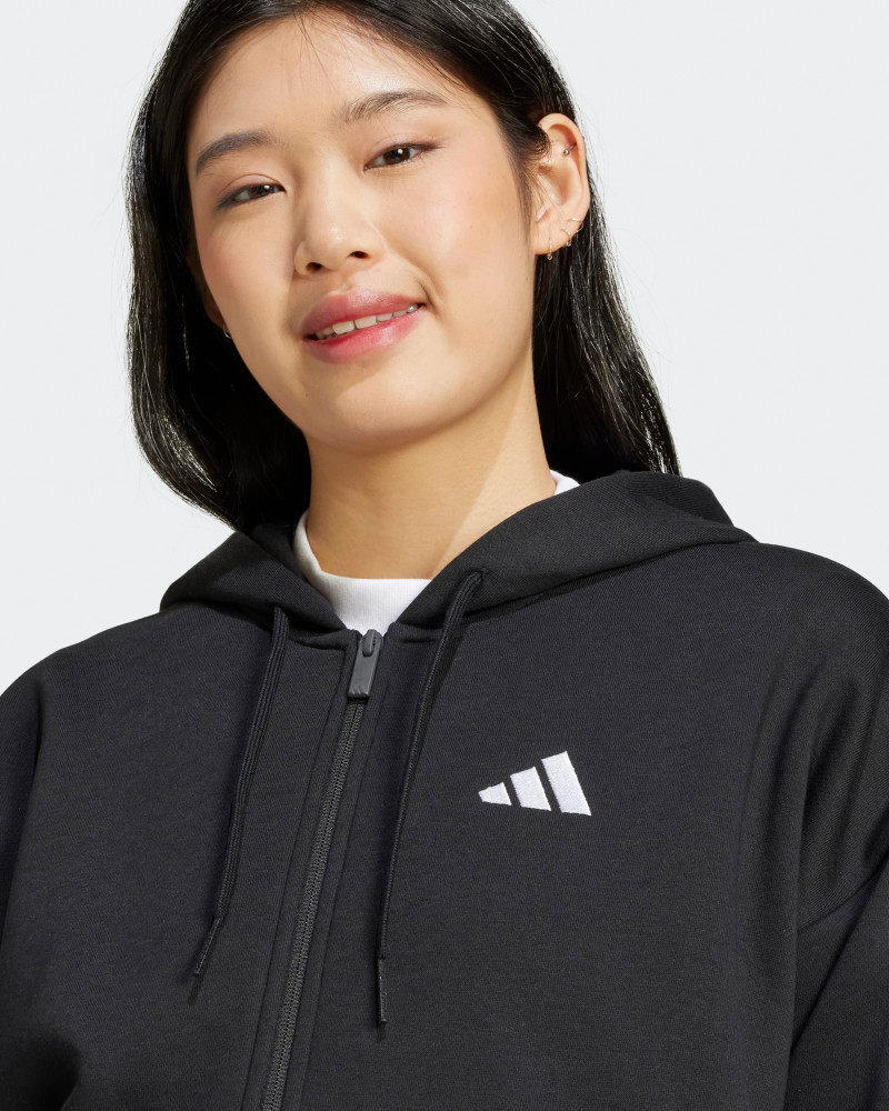 Women's hoodie Adidas W 3S FL FZ HD black JE1283