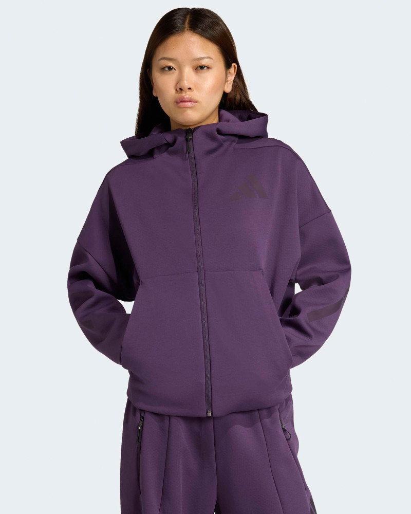 Women's hoodie Adidas W Z.N.E. FZ purple KC4569