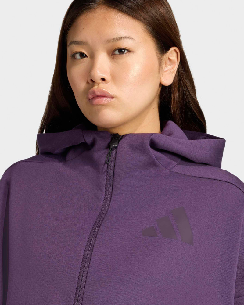 Women's hoodie Adidas W Z.N.E. FZ purple KC4569