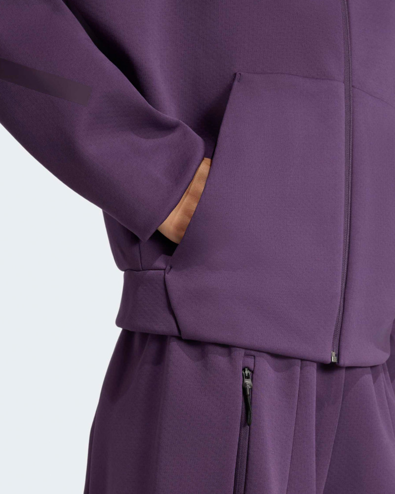 Women's hoodie Adidas W Z.N.E. FZ purple KC4569