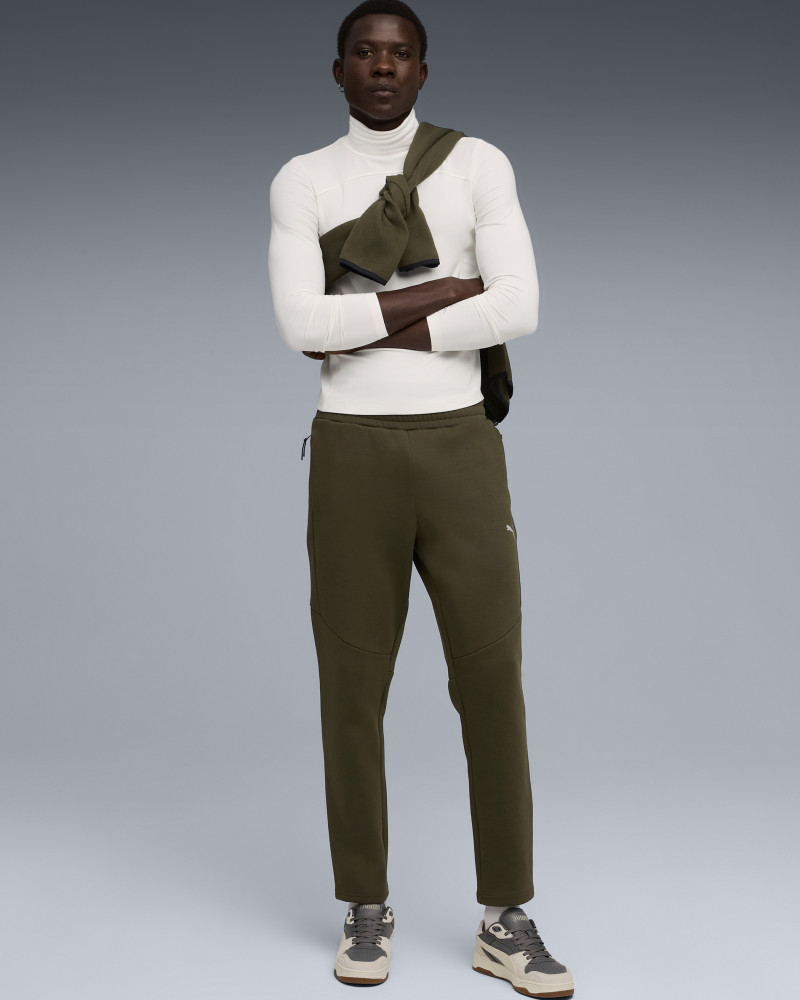 Pantalones de hombre Puma EVOSTRIPE Pants DK caqui 68823470