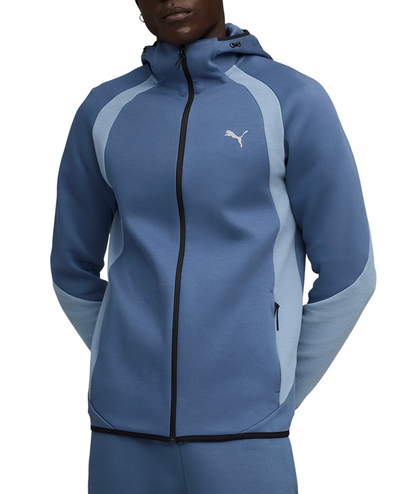 Sudadera de hombre Puma EVOSTRIPE FZ Hoodie DK azul claro 68823180