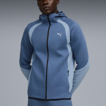 Sudadera de hombre Puma EVOSTRIPE FZ Hoodie DK azul claro 68823180