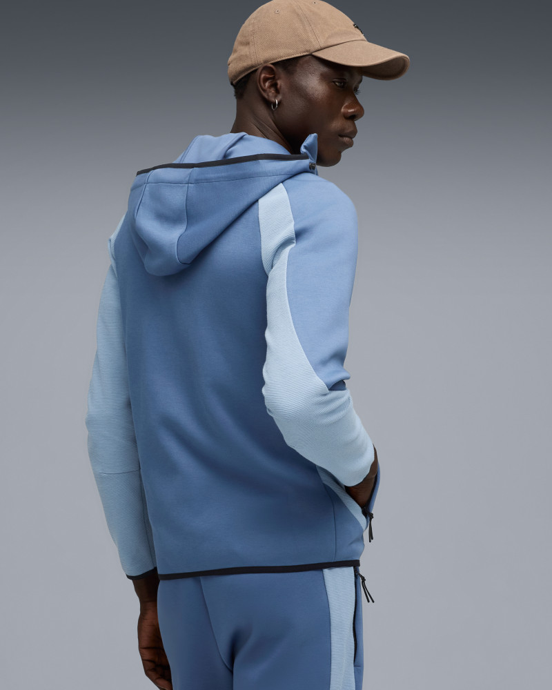 Sudadera de hombre Puma EVOSTRIPE FZ Hoodie DK azul claro 68823180