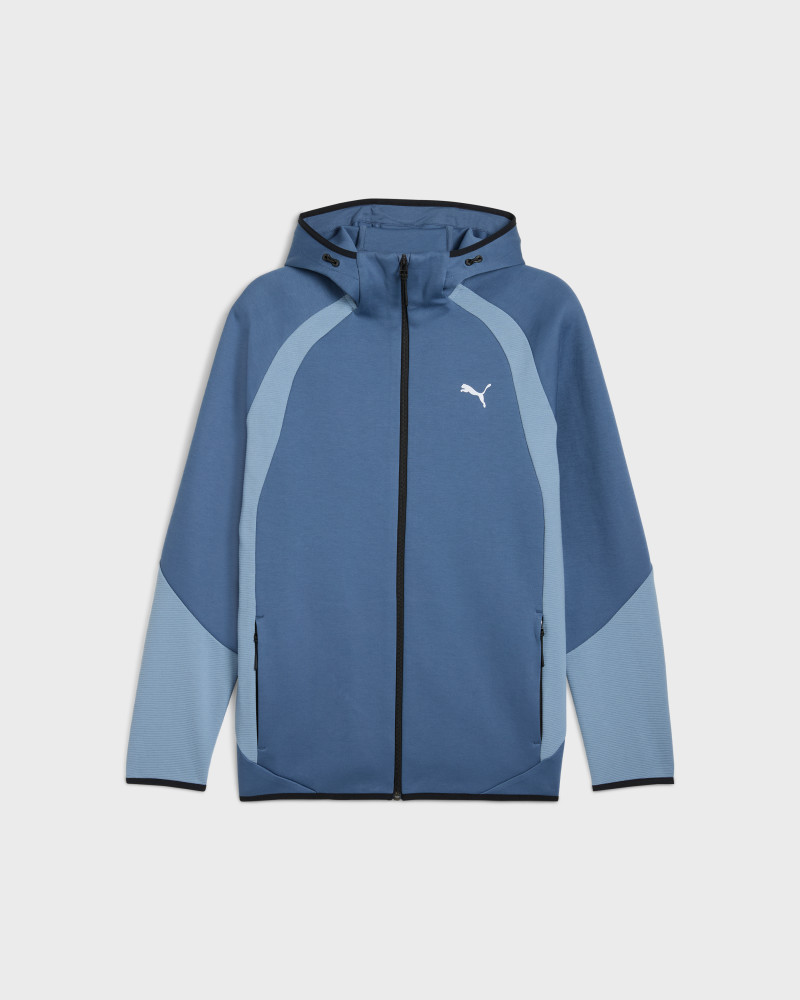 Sudadera de hombre Puma EVOSTRIPE FZ Hoodie DK azul claro 68823180