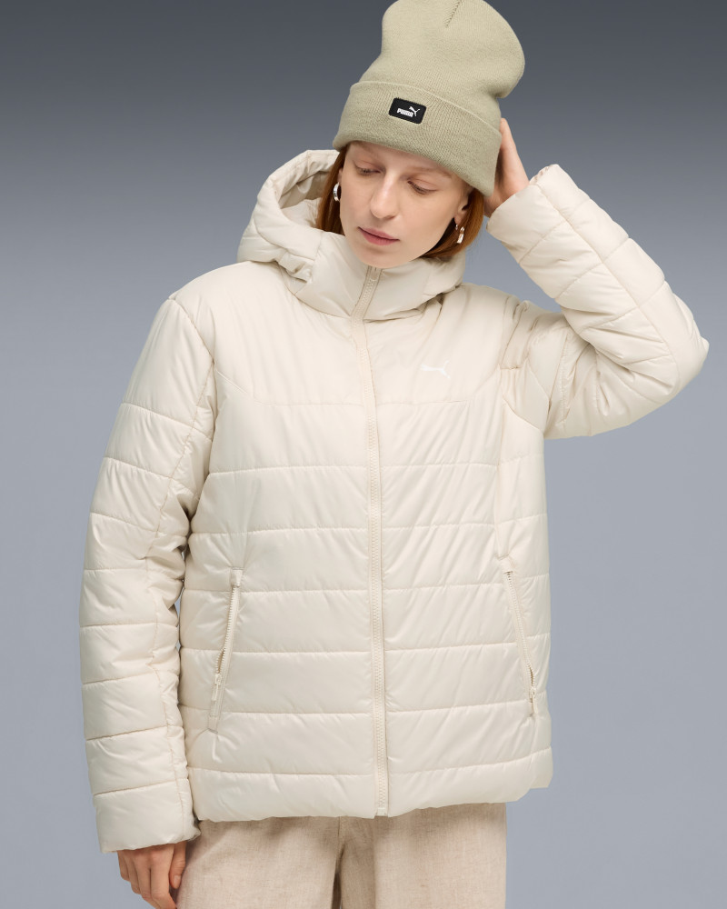 Women's jacket Puma ESS Hooded Padded Jacket cream 68523187