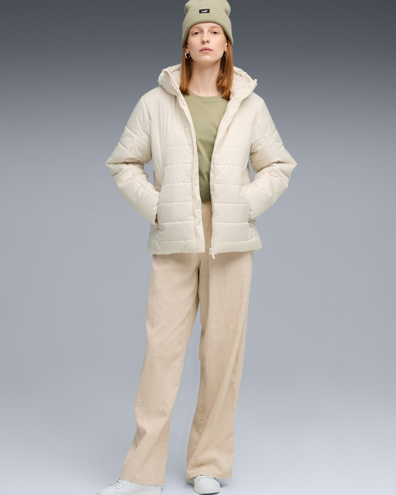 Women's jacket Puma ESS Hooded Padded Jacket cream 68523187