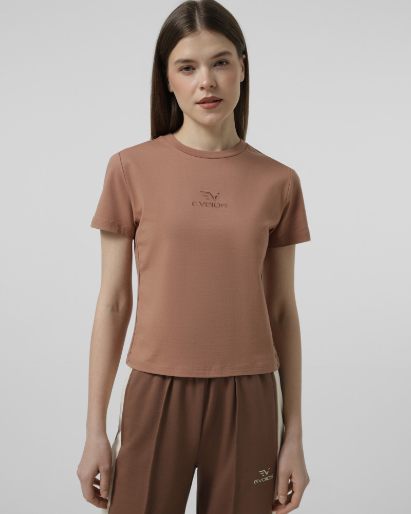 Camiseta de mujer Evoids Lyvora marrón 112601-200