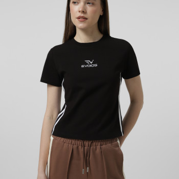 Camiseta de mujer Evoids Lyvora negra 112601-010
