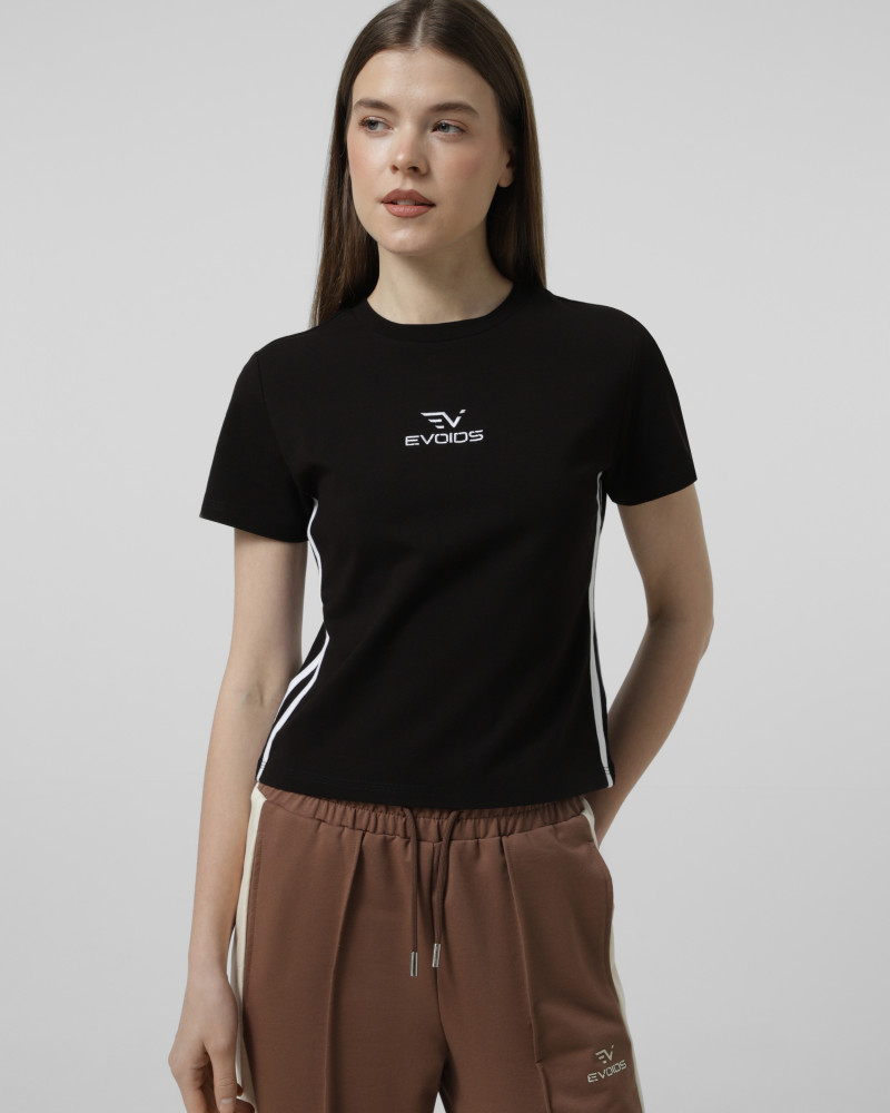 Camiseta de mujer Evoids Lyvora negra 112601-010