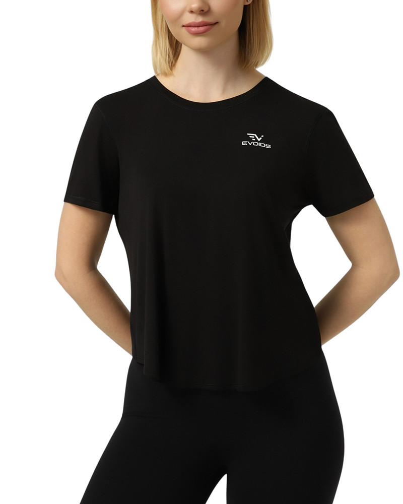 Camiseta de mujer Evoids Olyra negra 932603-010