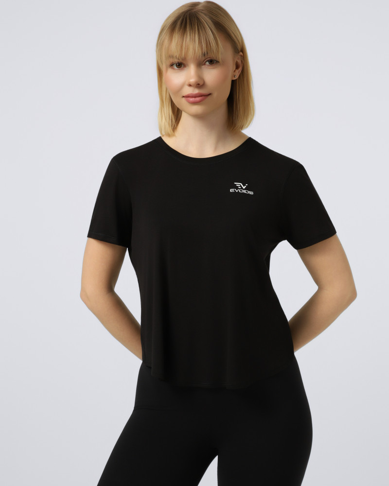 Camiseta de mujer Evoids Olyra negra 932603-010