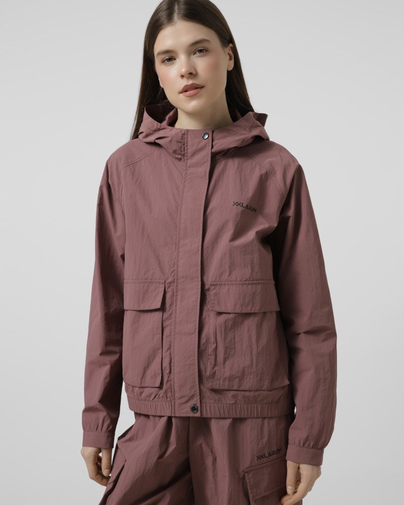 Women's windbreaker Larum Vanta burgundy 172602-670