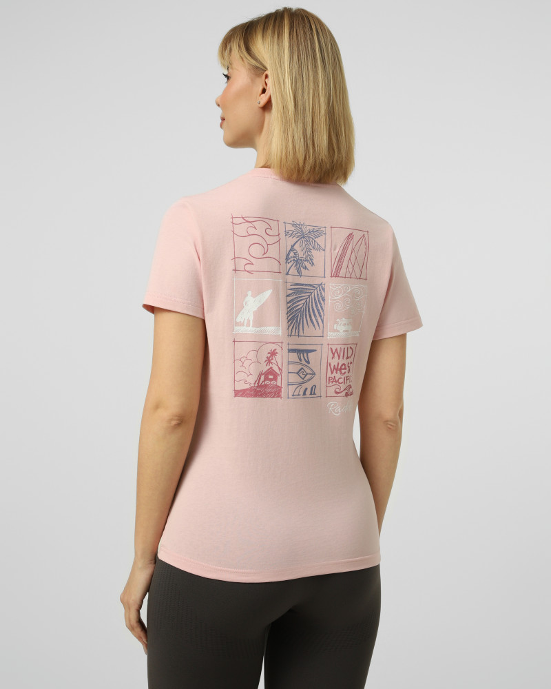 Women's T-shirt Radder Groove pink 572610-600