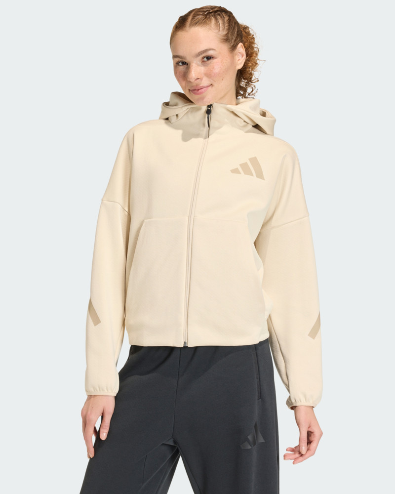 Women's hoodie Adidas W Z.N.E. FZ beige KE4746