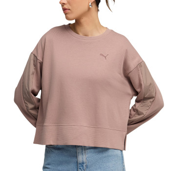 Sudadera para mujer Puma HER Relaxed Crew TR moca 69188588